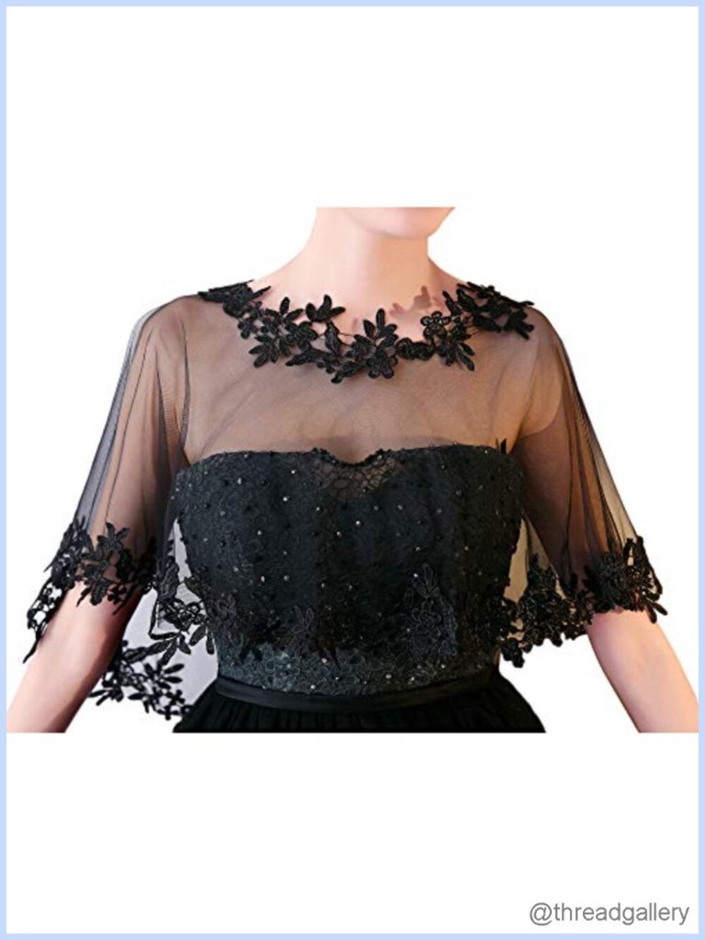 Lace Wedding Shawl Wrap Bridal Embroidered Shrug Bolero Cape Evening Prom Cover